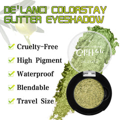 DE'LANCI Rainbow Multichrome Chameleon Eyeshadow  #2F Olive Yellow-DE'LANCI