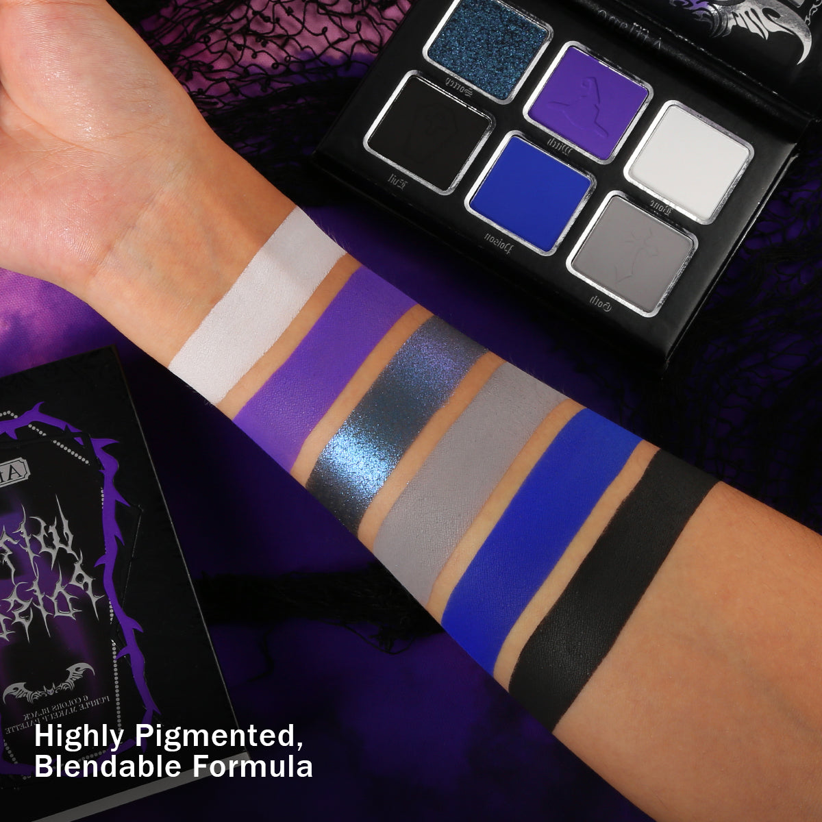 Afflano Goth Eyeshadow Palette Bundle – 4-Palette Set of Bold Matte & Shimmer Shades