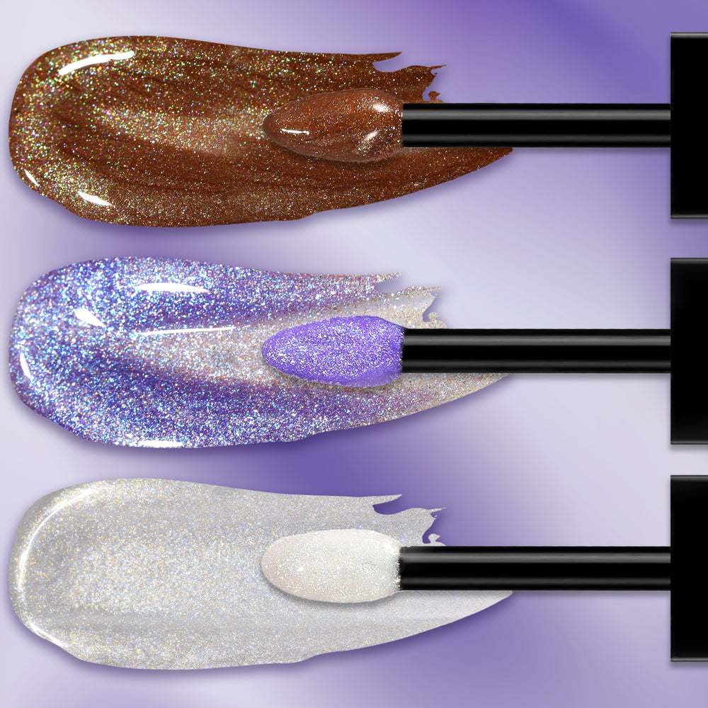 DE'LANCI Alter Realm Glitter Lip Gloss - M01 Mirebound Grave Waterproof, Chameleon Brown Shimmer