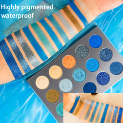 DE'LANCI 15 Color Space Blue Eyeshadow Palette-DE'LANCI