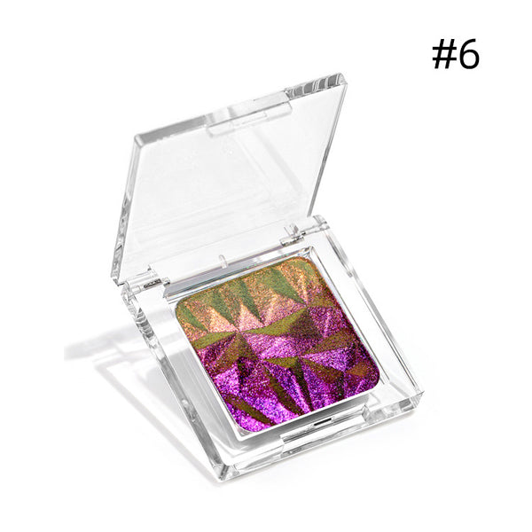 Diamond Prism Multichrome Chameleon Eyeshadow – 3D Embossed, Color-Shifting, 3.2g