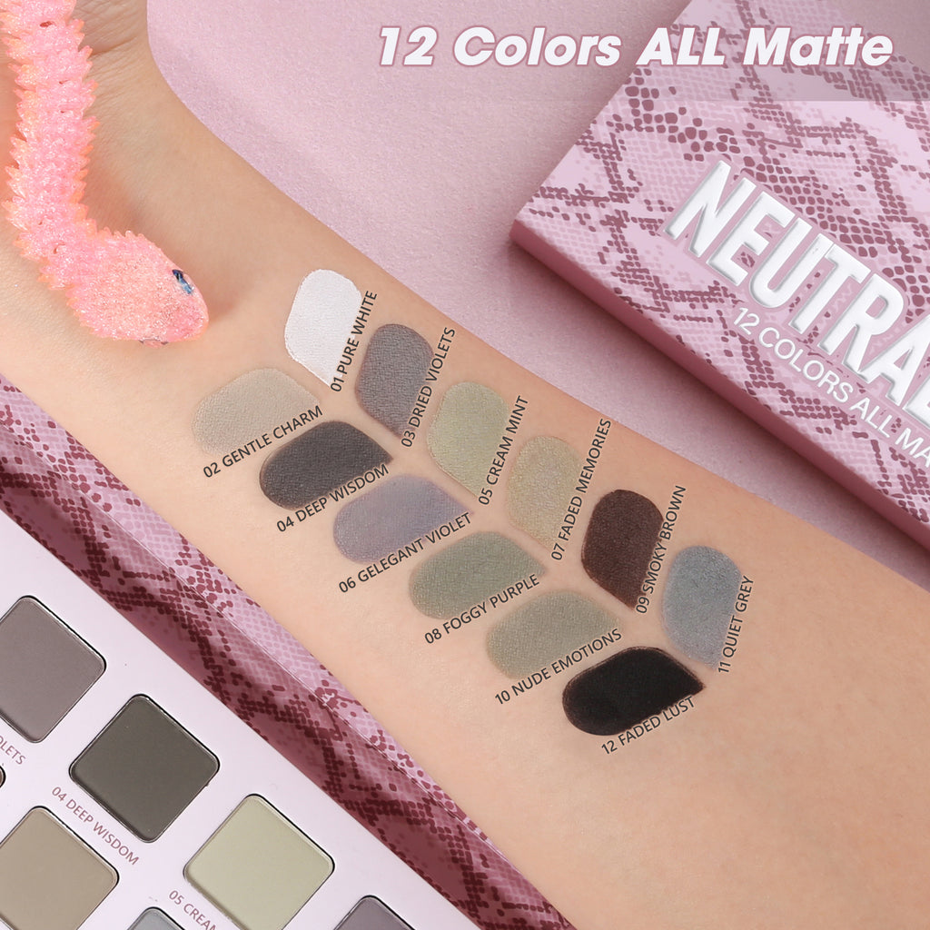 Afflano 12 Colors All Matte Eyeshadow Palette
