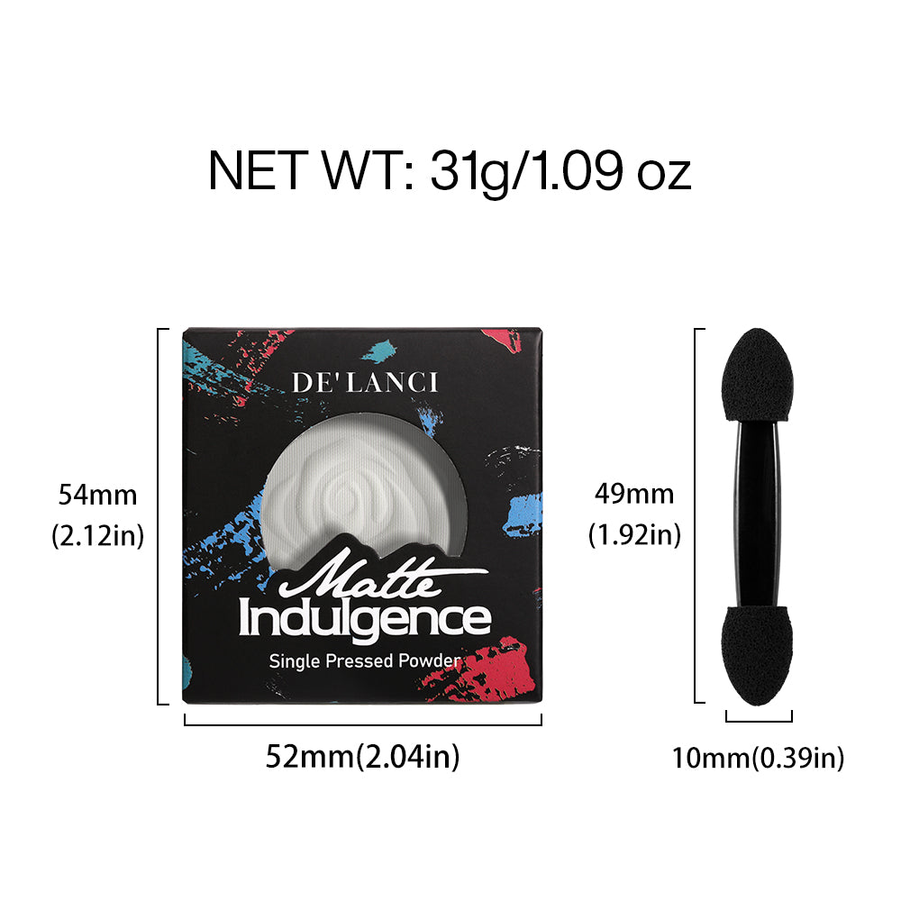 DE'LANCI Matte Single Eyeshadow #Pure Snow