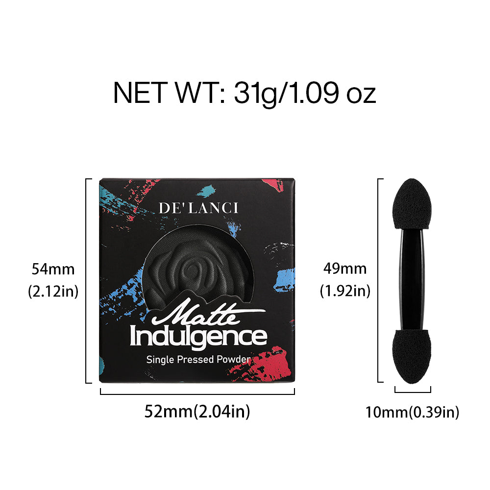 DE'LANCI Matte Single Eyeshadow #Midnight Obsidian