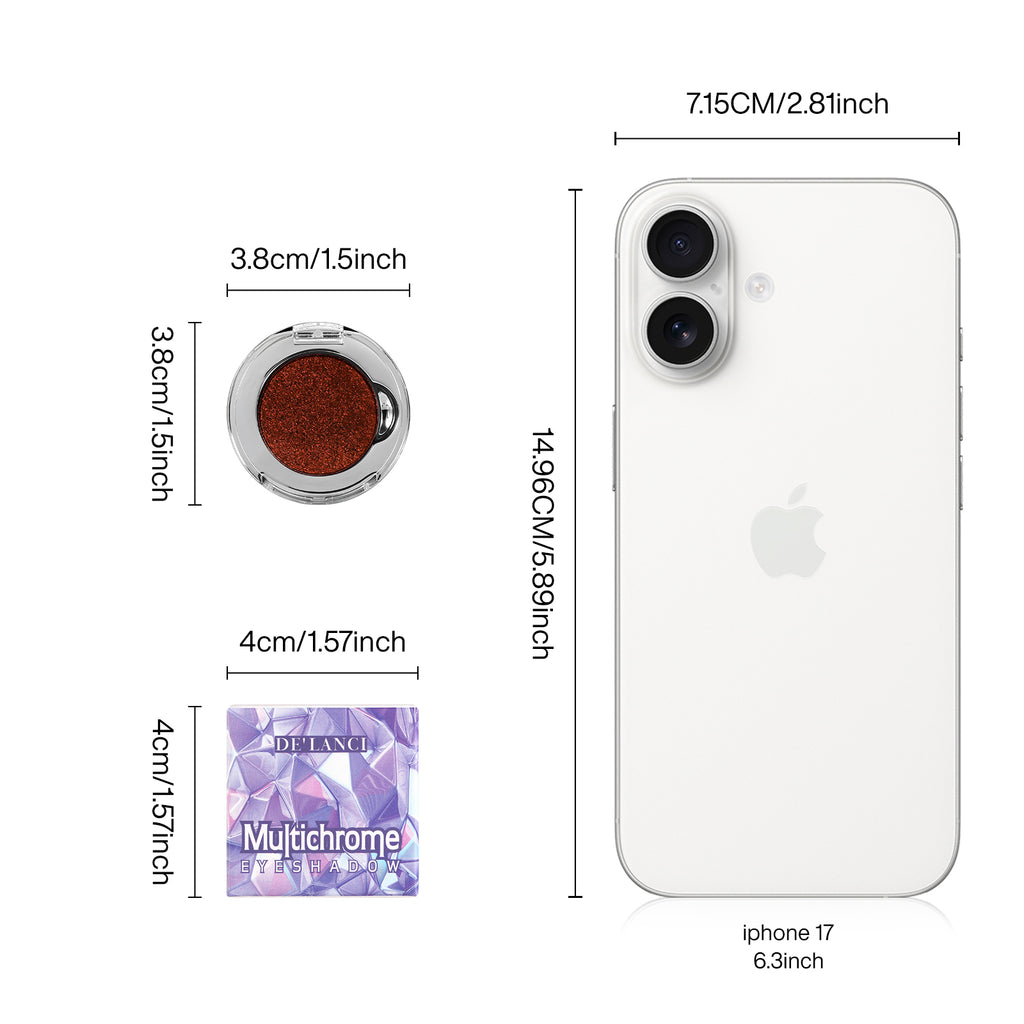 DE'LANCI Sparkle Red Singles | High-Shine Glitter Eyeshadow