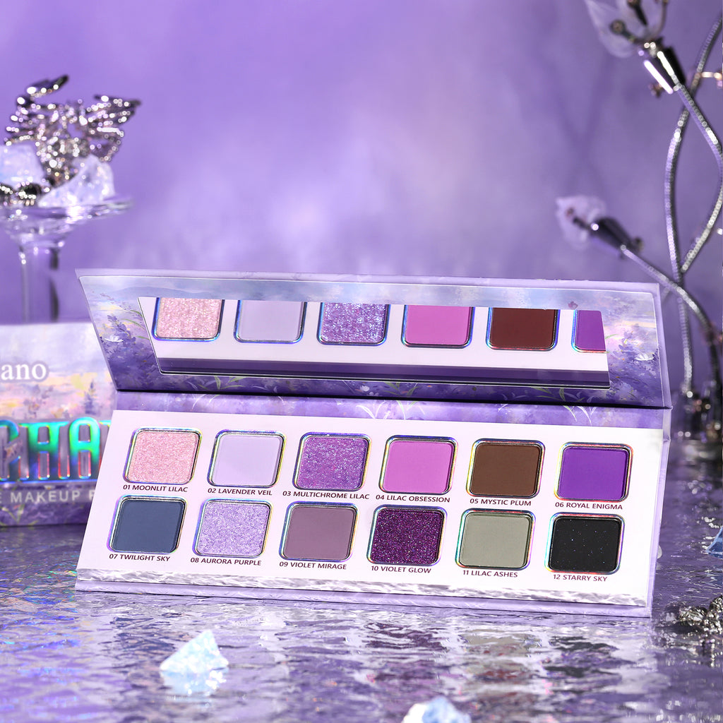 Afflano Lilac Charm 12-Color Purple Eyeshadow Palette