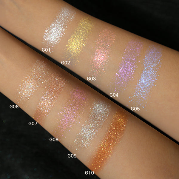 Cosmic Rose Sparkle Highlighter – Deep Rose Multidimensional Glitter (G08) | Cream-to-Powder Formula