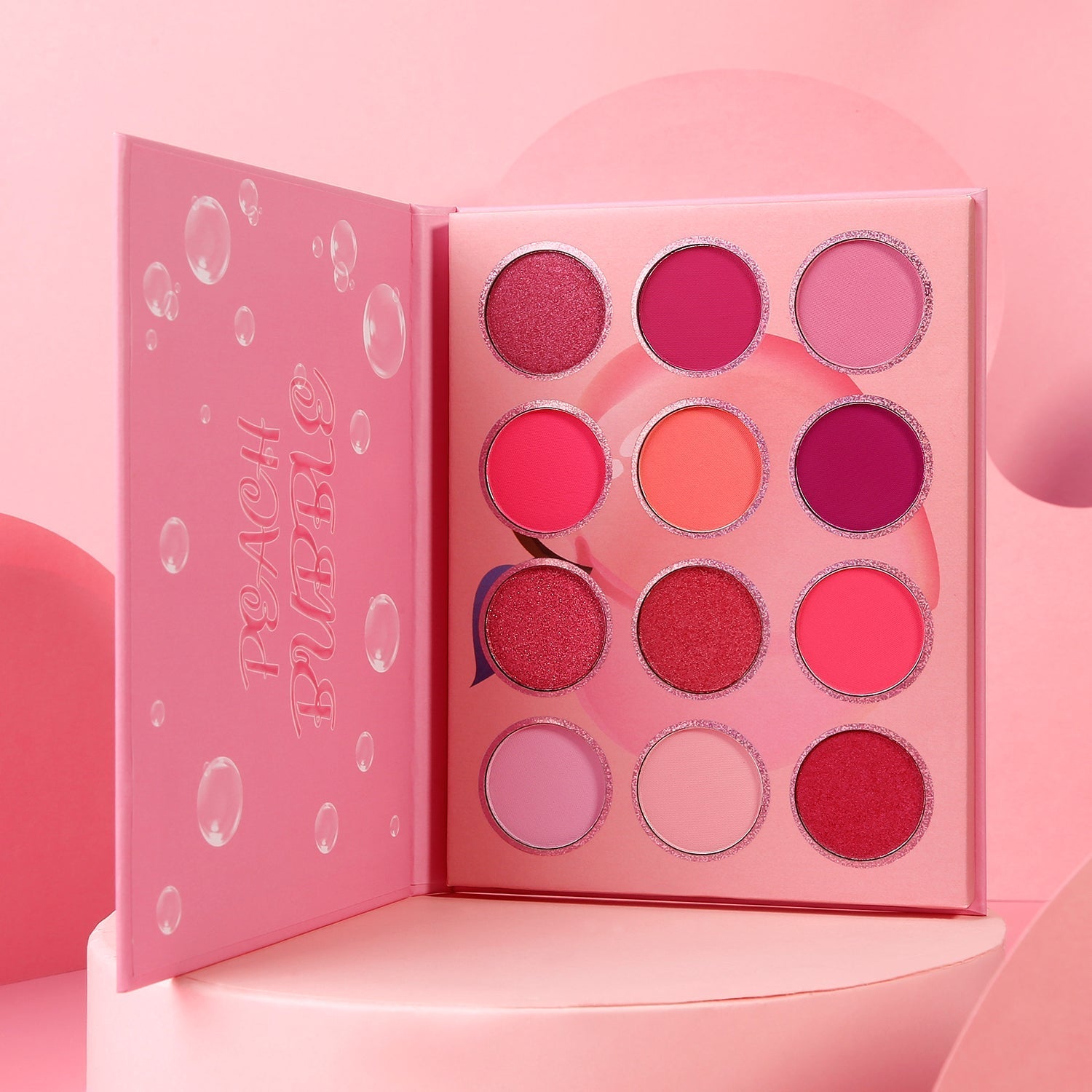 DE'LANCI 12 Colors Pink Peach Eyeshadow Palette-DE'LANCI