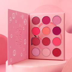 DE'LANCI 12 Colors Pink Peach Eyeshadow Palette-DE'LANCI