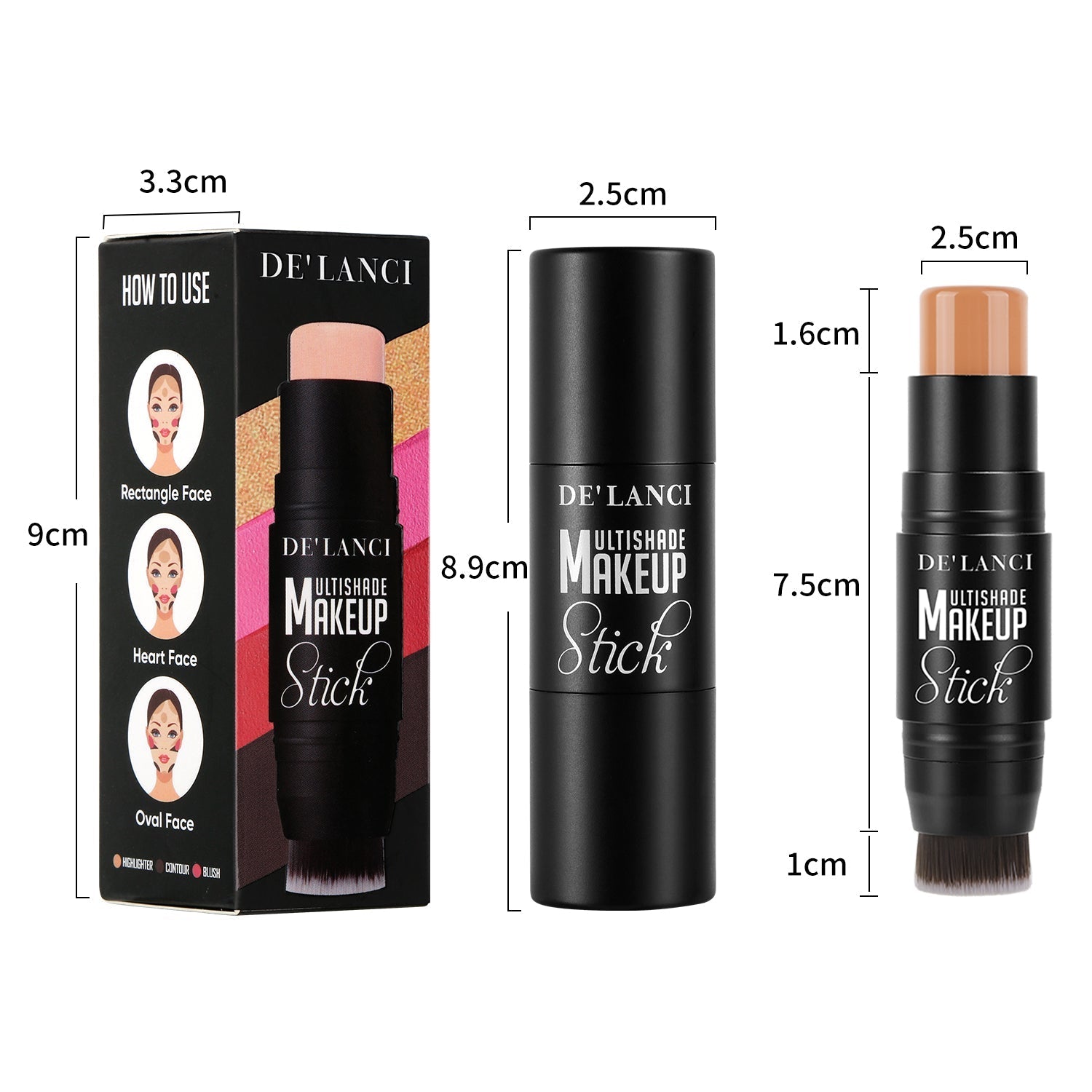 DE’LANCI Multifunctional Double-ended Contouring Stick