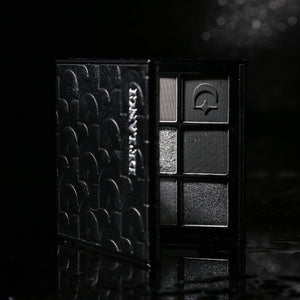 DELANCI Dark Night Galaxy 9-Color Smokey Eyeshadow Palette – Matte & Metallic Black Grey Shades