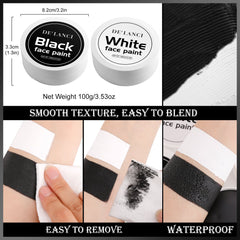 Black White Face Paint Body Painting-DE'LANCI