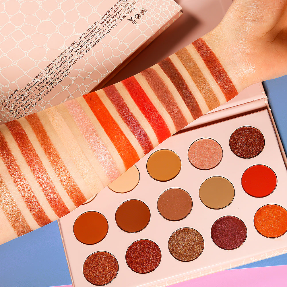 DE'LANCI New Nude NEUTRAL Eyeshadow Palette 15 Colors Nudes Warm Eye Shadows-DE'LANCI