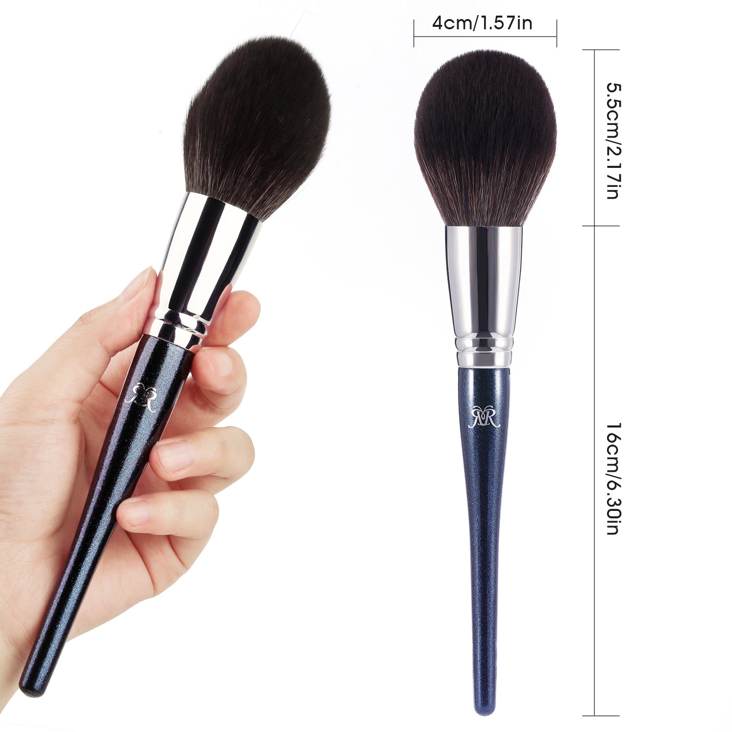 DE'LANCI Premium Soft Powder Brush for Flawless Makeup Application