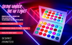 DE'LANCI 24 Color UV Aurora Glow Neon Eyeshadow Palette