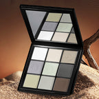 DE'LANCI Doomsday Wasteland Matte Grey Brown Eyeshadow Palette – 9 Neutral Shades