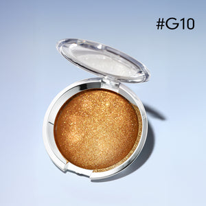 DELANCI 10-Color Highlighter Palette – Creamy Balm, Multi-Dimensional Vegan Shimmer