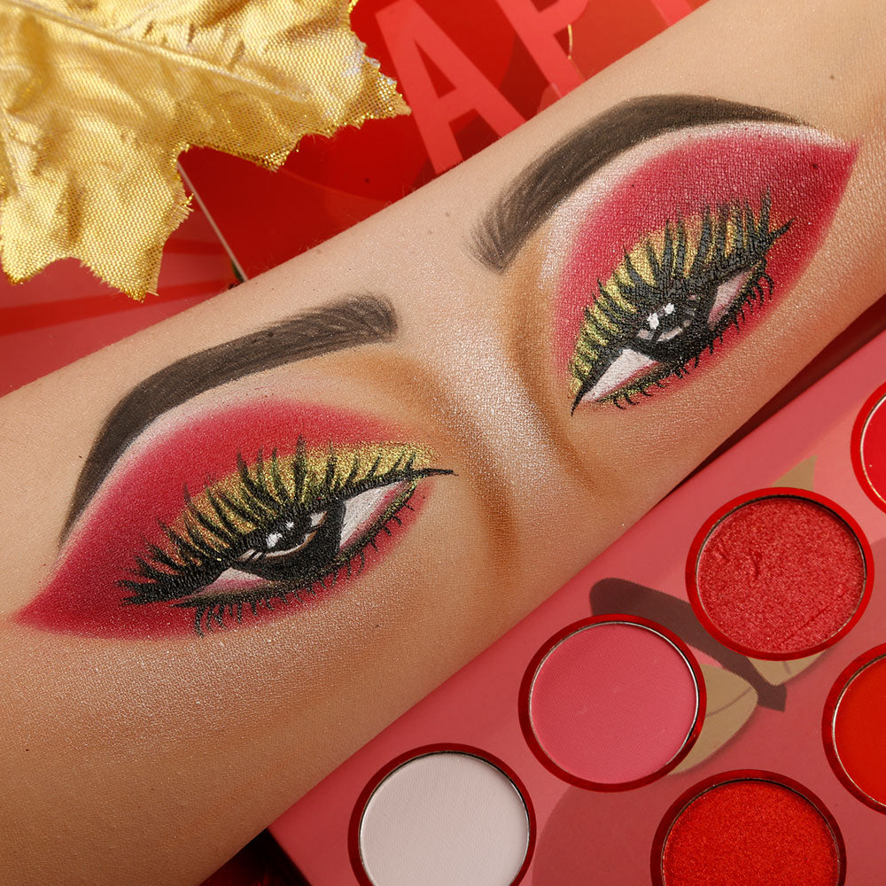 DE'LANCI 12 Red Apple Eye Shadow Palette-DE'LANCI