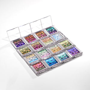 Diamond Prism Multichrome Chameleon Eyeshadow – 3D Embossed, Color-Shifting, 3.2g