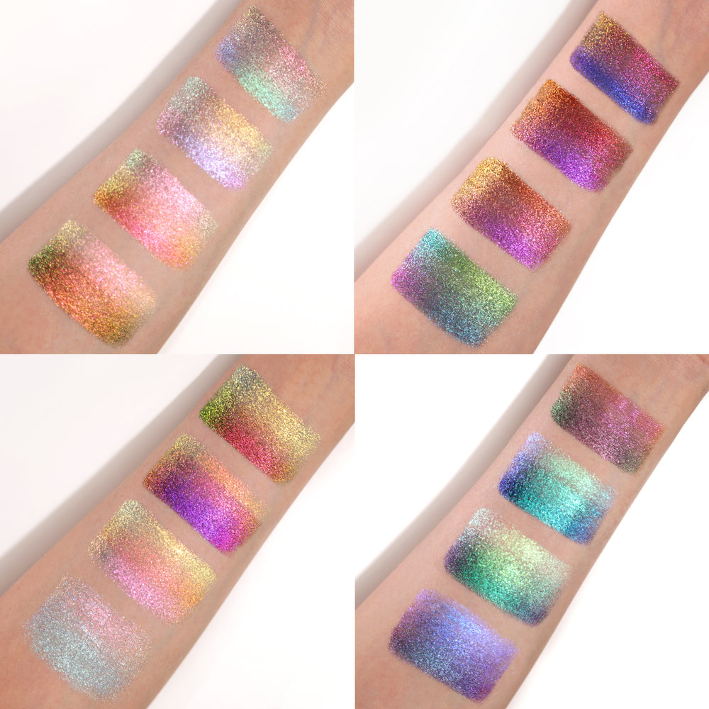 Diamond Prism Multichrome Chameleon Eyeshadow – 3D Embossed, Color-Shifting, 3.2g