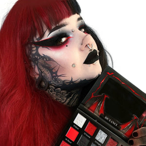 DELANCI Warcraft Illusion 15-Color Red & Black Pigment Eyeshadow Palette